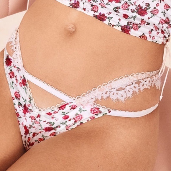 New! SET For Love and Lemons Melrose Bustier and Panty rose floral 31302 - Picture 3 of 13